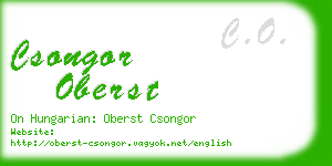 csongor oberst business card